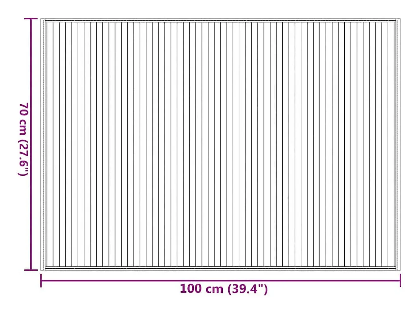 Sale Garden Furniture Senad Alfombra rectangular bambú 70x100 cm Gris