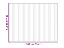 Garden Furniture Senad Alfombra rectangular bambú 80x100 cm Gris Best