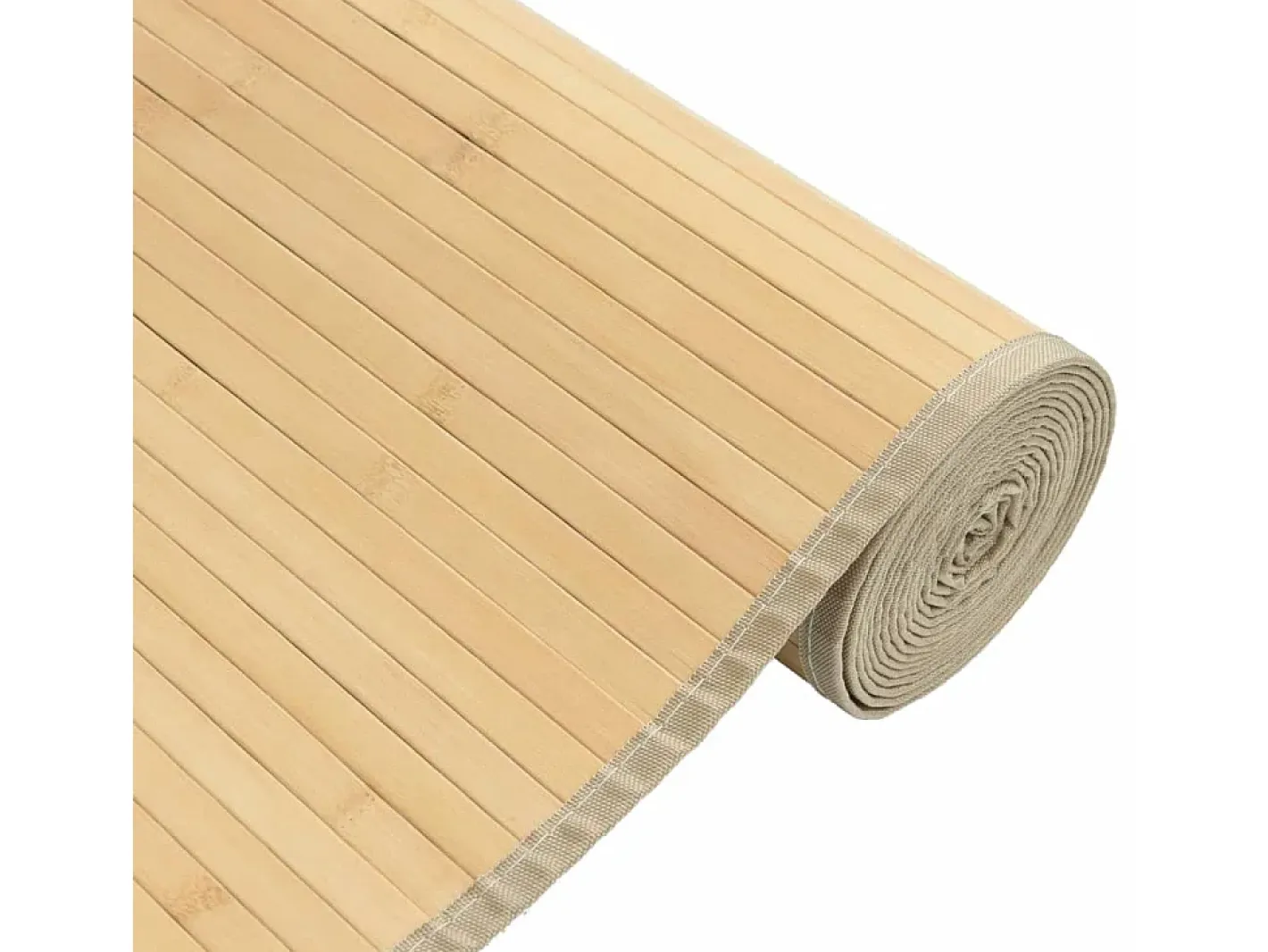 Garden Furniture Alfombra De Salón-Senad Alfombra rectangular bambú color natural claro 80x300 cm Beige