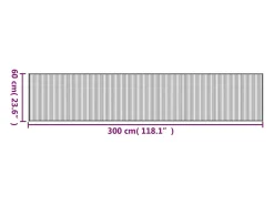 Garden Furniture Senad Alfombra rectangular bambú marrón 60x300 cm Marru00f3n Best
