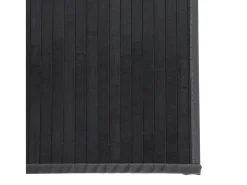 Garden Furniture Senad Alfombra rectangular bambú 70x300 cm Gris Clearance
