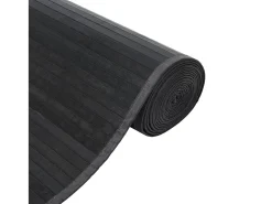 Garden Furniture Senad Alfombra rectangular bambú 70x300 cm Gris Clearance