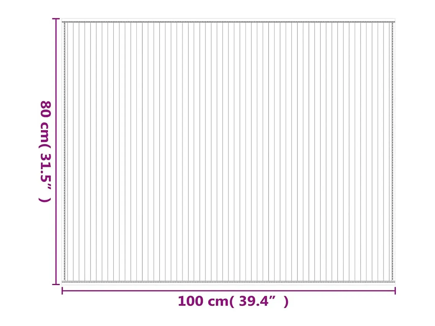 New Garden Furniture Senad Alfombra rectangular bambú color natural claro 80x100 cm Beige