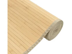 New Garden Furniture Senad Alfombra rectangular bambú color natural claro 80x100 cm Beige