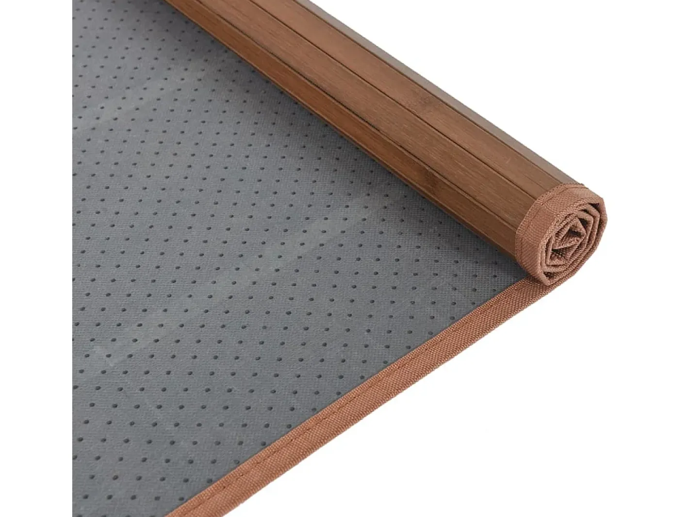 Garden Furniture Alfombra De Salón-Senad Alfombra rectangular bambú marrón 80x100 cm Marru00f3n