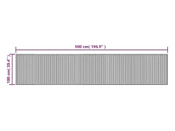 Garden Furniture Senad Alfombra rectangular bambú 100x500 cm Negro New