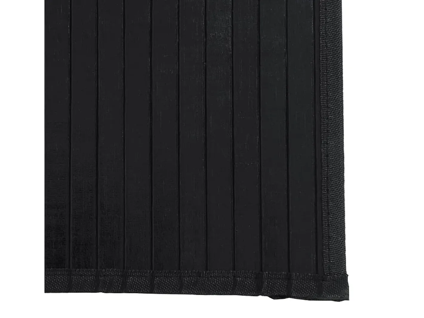 Garden Furniture Senad Alfombra rectangular bambú 100x500 cm Negro New