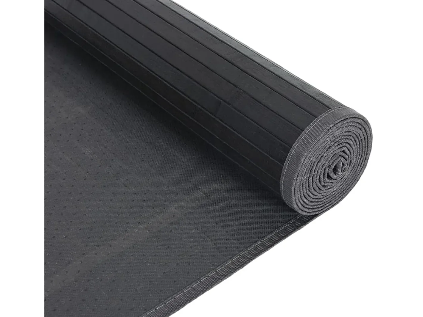 Garden Furniture Senad Alfombra rectangular bambú 80x200 cm Gris Hot
