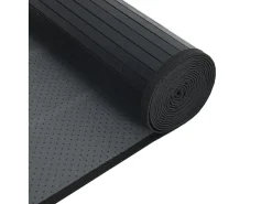 Garden Furniture Alfombra De Salón-Senad Alfombra rectangular bambú 70x100 cm Negro
