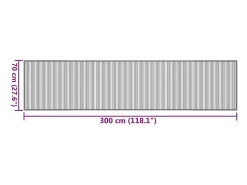 Garden Furniture Senad Alfombra rectangular bambú marrón 70x300 cm Marru00f3n Discount