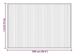 Garden Furniture Senad Alfombra rectangular bambú marrón 70x100 cm Marru00f3n New