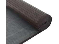 Discount Garden Furniture Senad Alfombra rectangular bambú marrón oscuro 80x100 cm Color natural oscuro
