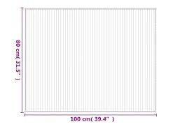 Discount Garden Furniture Senad Alfombra rectangular bambú marrón oscuro 80x100 cm Color natural oscuro