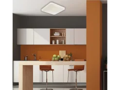 Sendy Q - Lámpara de techo cuadrada d. Lámpara acrílica blanca de 50 cm con LED CCT integrado + mando a distancia H.8 - Ø52 - BL329-Q50-PBC Blanco Clearance