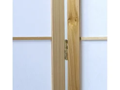Biombo-Separador de ambiente 176x2.2x175 cm madera blanca patrón de bambú Verde