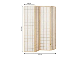Separador de ambiente 175x176x2.2 cm Shoji natural Marru00f3n Best