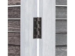 Biombo-Separador de Ambiente 170x120x2 cm Blanco Vintage Marru00f3n / Blanco