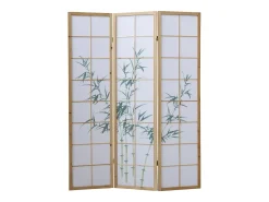 Best Separador de ambiente 132x2x175 cm Blanco natural Shoji Marru00f3n / Verde