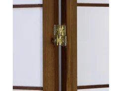 Biombo-Separador de ambiente 175x264x2.2 cm Marrón Shoji Marru00f3n / Blanco