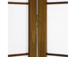 Biombo-Separador de ambiente 175x264x2.2 cm Marrón Shoji Marru00f3n / Blanco