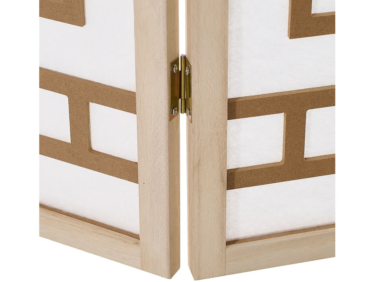 Biombo-Separador de ambiente 170x120x2.0 cm Natural/Blanco/Marrón Shoji de 3 paneles Marru00f3n
