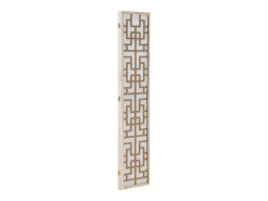 Biombo-Separador de ambiente 170x120x2.0 cm Natural/Blanco/Marrón Shoji de 3 paneles Marru00f3n
