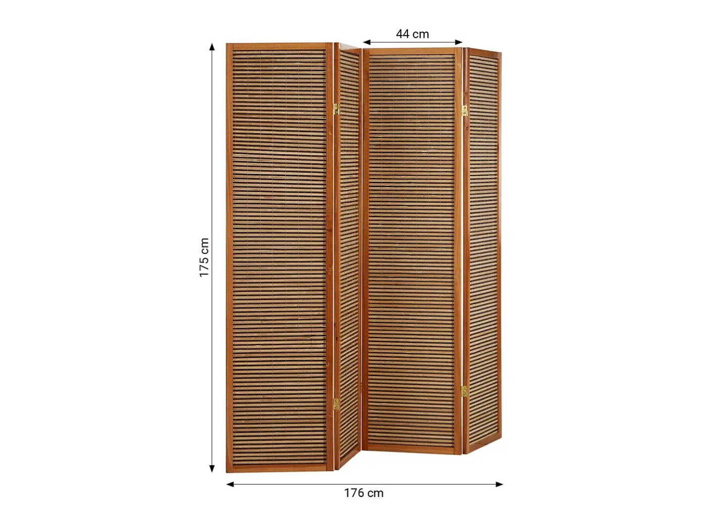 Separador de ambiente 176x2,2x175 cm Marrón Marru00f3n New