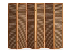 Separador de ambiente 175x264x2.2 cm Marrón Biombo Marru00f3n Best