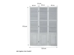 Biombo-Separador de ambiente 170x120x2 cm Gris