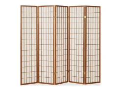 Separador de ambiente 220x175x2,2 cm marrón Shoji Marru00f3n Best