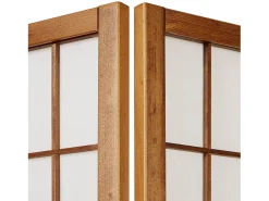 Separador de ambiente 220x175x2,2 cm marrón Shoji Marru00f3n Best