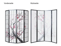 Separador de ambiente 176x2x179 cm negro Shoji Negro / Rojo / Blanco New