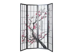 Separador de ambiente 176x2x179 cm negro Shoji Negro / Rojo / Blanco New