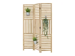 Biombo-Separador de ambiente 170x120x2.0 cm Natural Marru00f3n