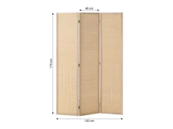 Separador de ambiente 120x170x2 cm Madera natural Beige Discount