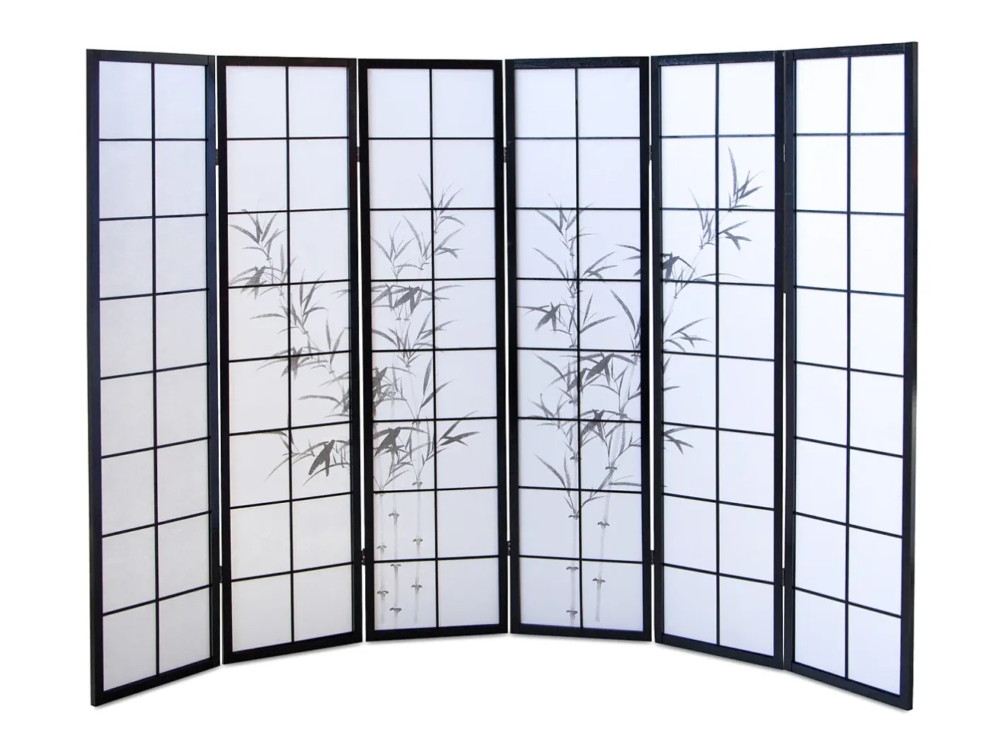 Separador de ambiente 264x2x179 cm Shoji Negro Sale