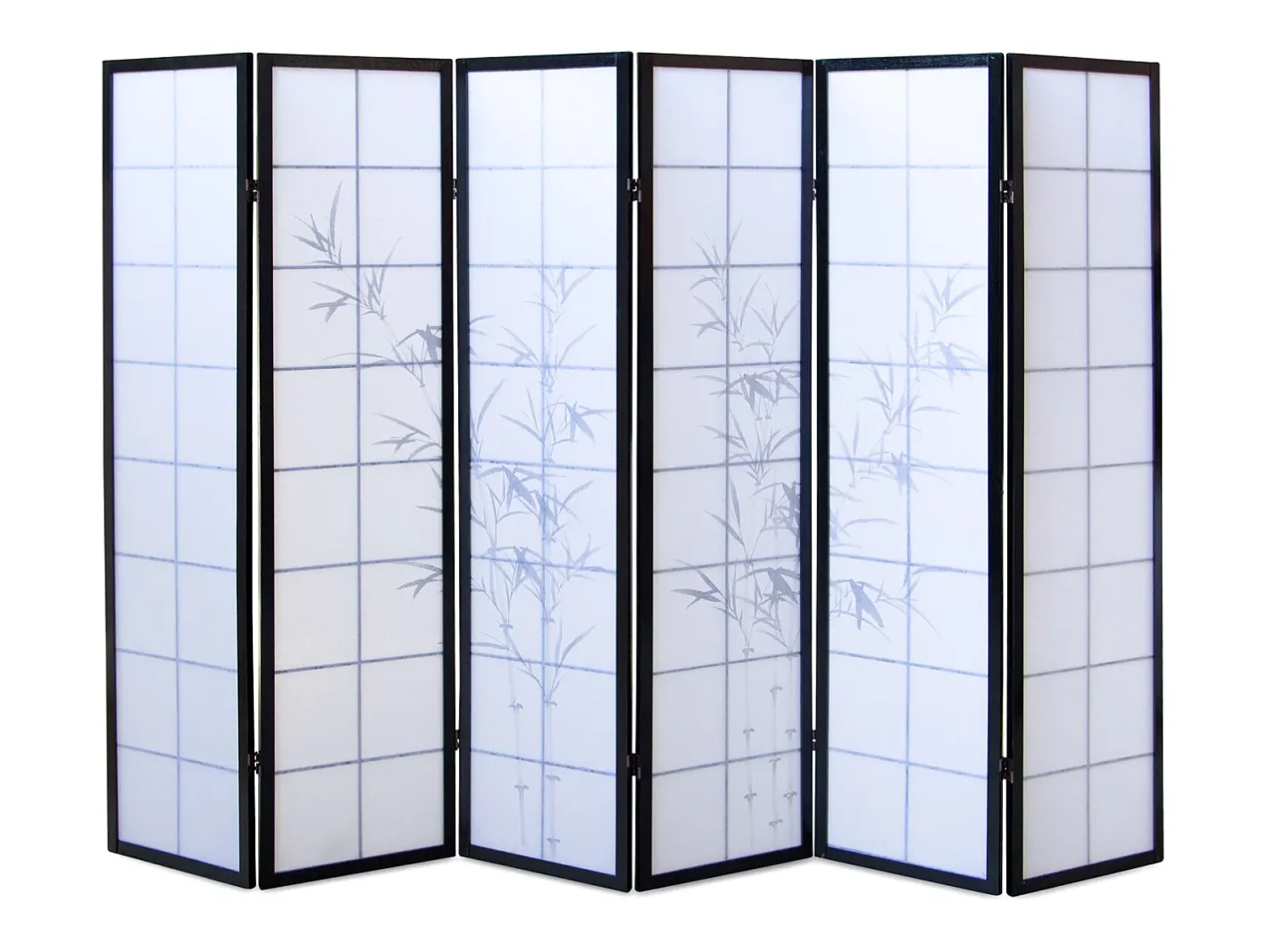 Separador de ambiente 264x2x179 cm Shoji Negro Sale