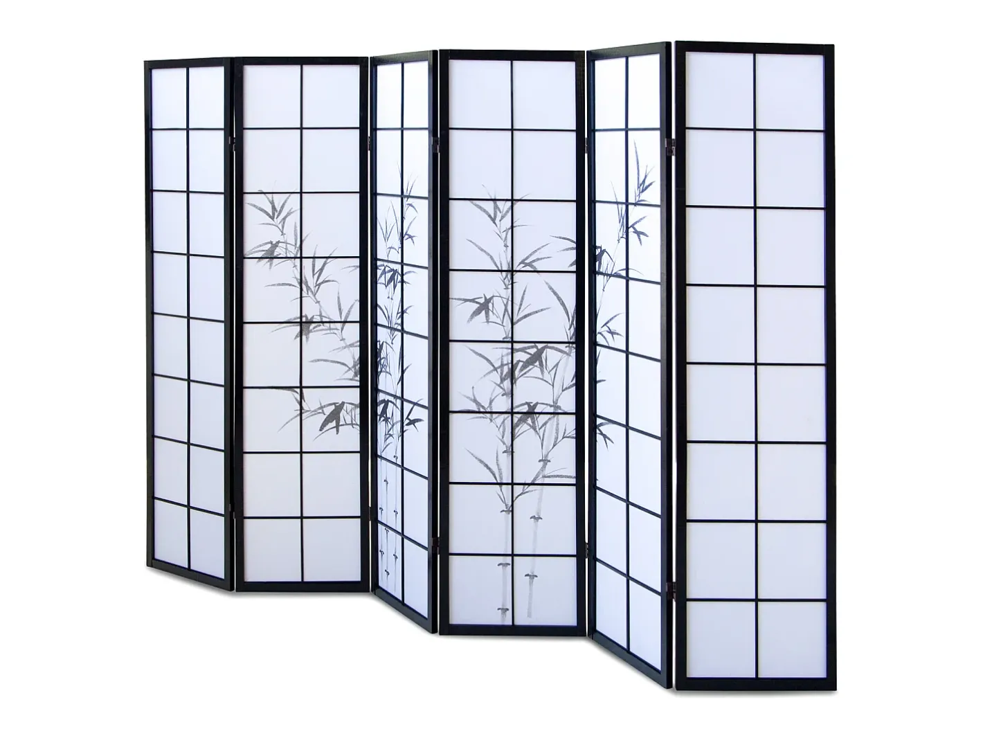 Separador de ambiente 264x2x179 cm Shoji Negro Sale