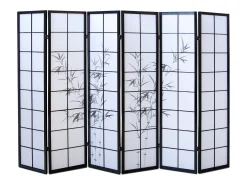 Separador de ambiente 264x2x179 cm Shoji Negro Sale