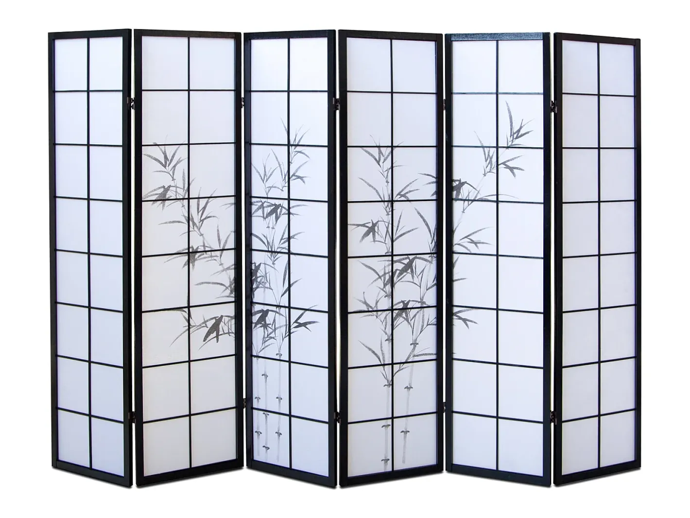 Separador de ambiente 264x2x179 cm Shoji Negro Sale