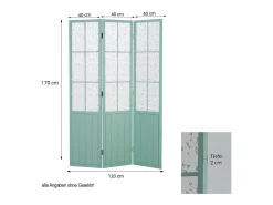 Separador de ambientes 170x120x2 cm Turquesa Estilo campestre Azul turquesa / Blanco New