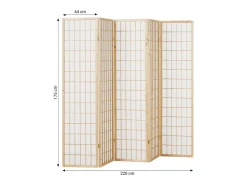 Separador de ambientes 220x175x2.2 cm natural Shoji Marru00f3n