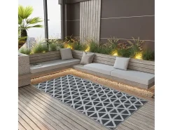 Garden Furniture Alfombra De Exterior-Seran Alfombra de exterior ARAKIL negra 190x290 cm PP Negro