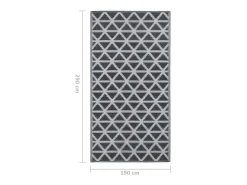 Garden Furniture Alfombra De Exterior-Seran Alfombra de exterior ARAKIL negra 190x290 cm PP Negro