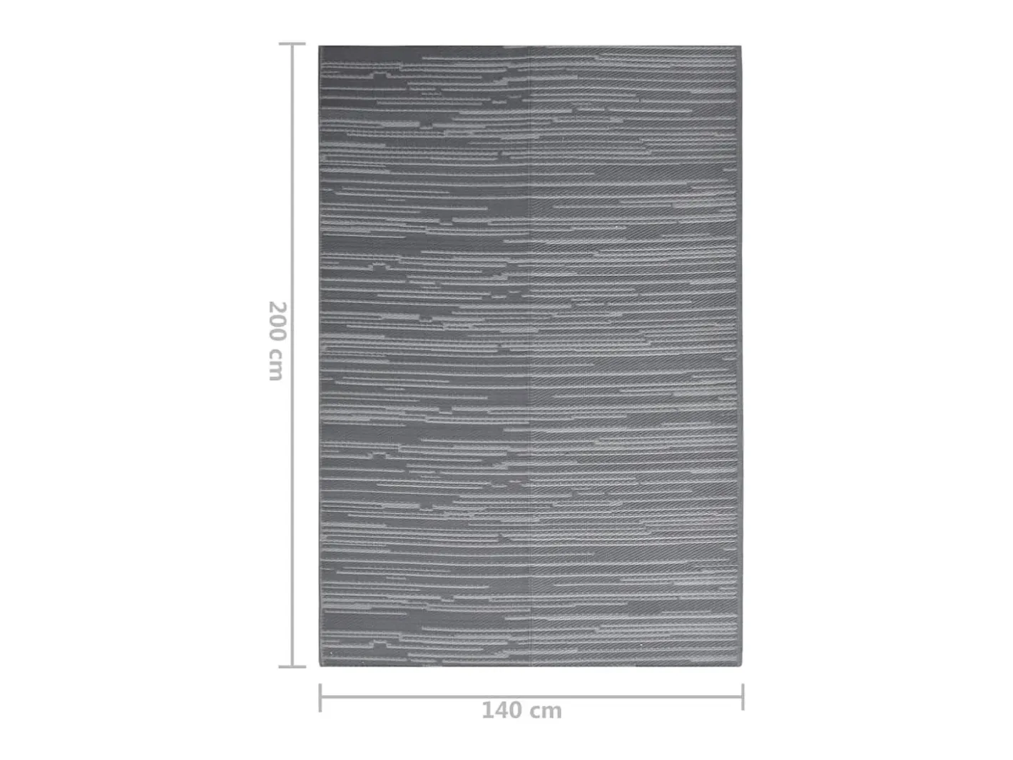 Garden Furniture Alfombra De Exterior-Seran Alfombra de exterior ARAKIL antracita 140x200 cm PP Gris antracita
