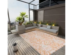 Garden Furniture Alfombra De Exterior-Seran Alfombra de exterior ARAKIL amarilla 140x200 cm PP Amarillo
