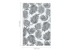 Garden Furniture Seran Alfombra de exterior ARAKIL blanca y negra 120x180 cm PP Blanco Clearance