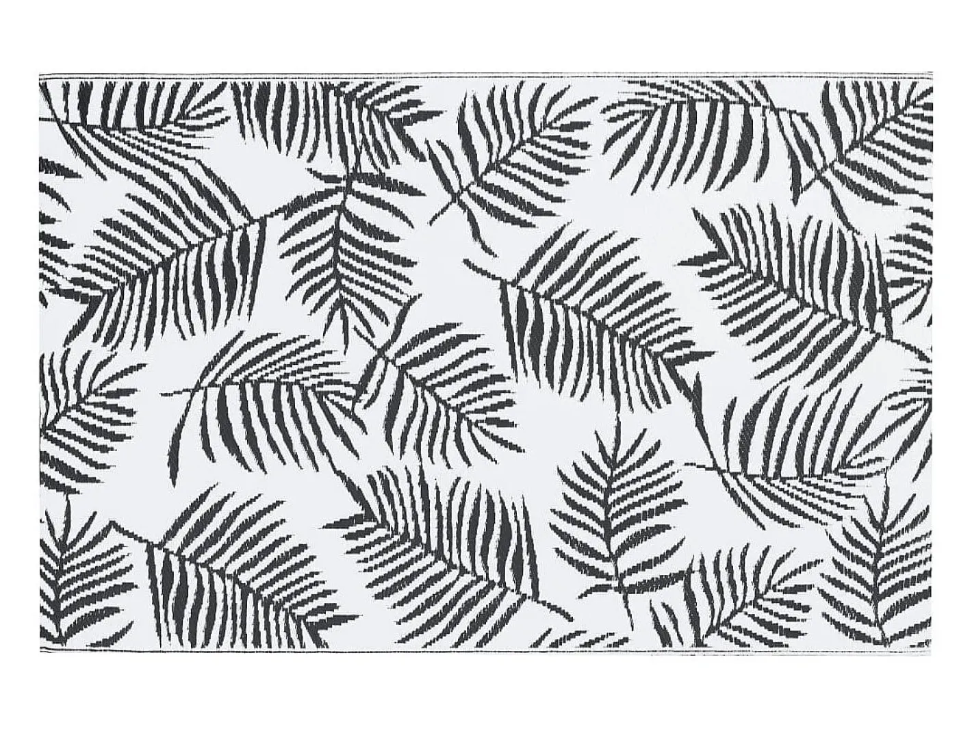 Garden Furniture Seran Alfombra de exterior ARAKIL blanca y negra 120x180 cm PP Blanco Clearance