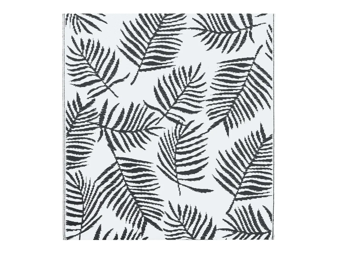 Garden Furniture Seran Alfombra de exterior ARAKIL blanca y negra 120x180 cm PP Blanco Clearance