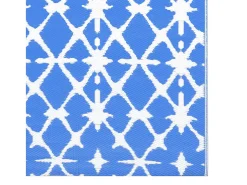 Outlet Garden Furniture Seran Alfombra exterior ARAKIL y blanco 160x230 cm PP Azul